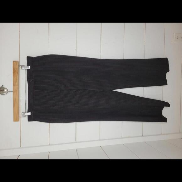 Investments size 12 petite black pin stripe straight leg pants - Picture 1 of 5